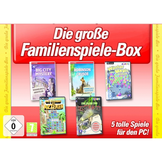 Die große Familienspiele-Box  (5 Spiele)