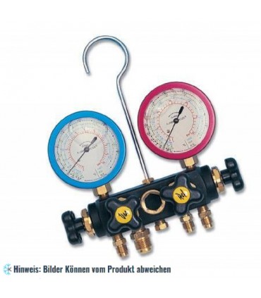 4-Wege Monteurhilfe mit ölgefüllten Druckmesser Ø60 Klasse 1-Blondelle WIGAM W4BL60/A6/4/K1