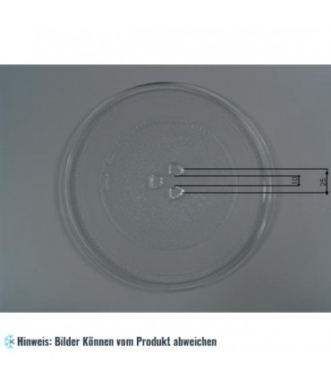 Glasteller für Mikrowellen - Model H - Ø 255 mm