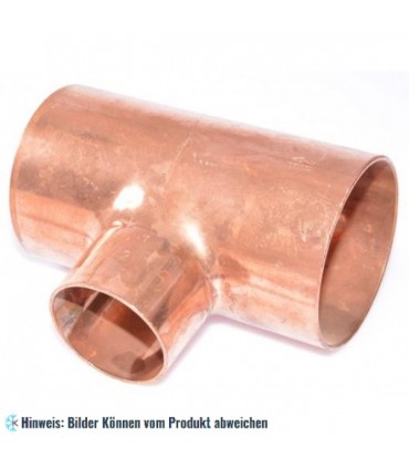 Kupfer T-Stück reduziert i/i/i 64-42-64 mm
