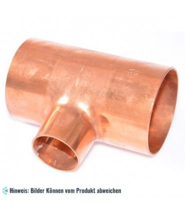 Kupfer T-Stück reduziert i/i/i 64-35-64 mm