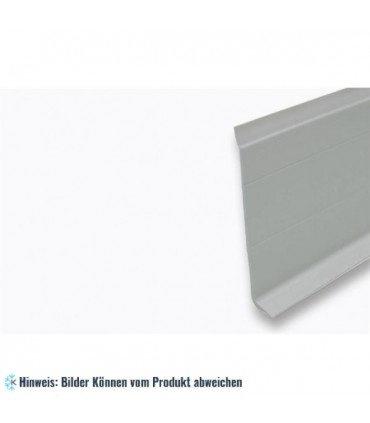 Einfache PVC Sockelleiste - zu verleimen - RAL 9022 (leichtgrau) L＝4m, volle Verpackungseinheit 200 m