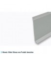 Einfache PVC Sockelleiste - zu verleimen - RAL 9022 (leichtgrau) L＝4m, volle Verpackungseinheit 200 m