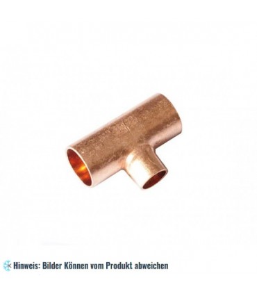 Kupfer T-Stück reduziert i/i/i 12-08-12 mm, Lötende