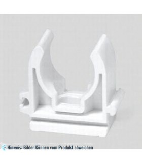Schelle 22 weiß für Kupferrohre
