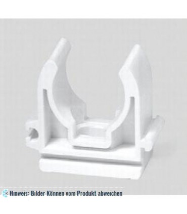 Schelle 22 weiß für Kupferrohre