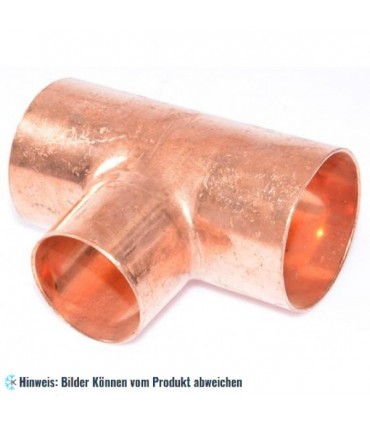 Kupfer T-Stück reduziert i/i/i 54-42-54 mm, 5130