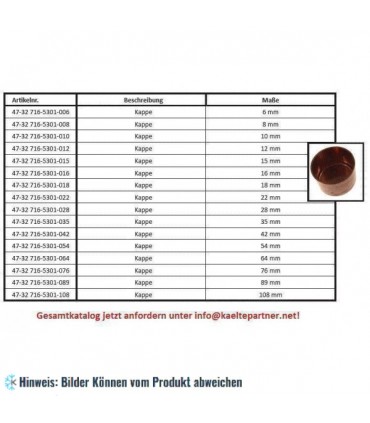 Kappe CU 22 mm, 5301