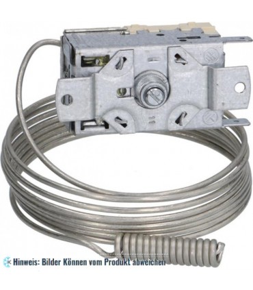 THERMOSTAT für Verdampfer Ranco K22-L1020, 3 Kontakte 6A 250V, Kapillarrohr 2000 mm, Fühler ø 8x40 mm, kälte -20,5°C, wärme -1,0