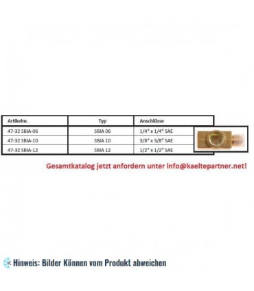 Schauglas Honeywell SBIA 6, 1/4" SAE innen und außen, Bördelanschlüsse