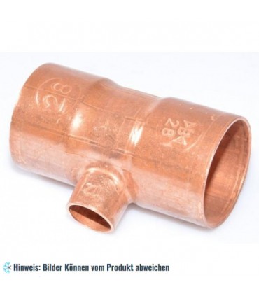 Kupfer T-Stück reduziert i/i/i 28-12-28 mm, 5130