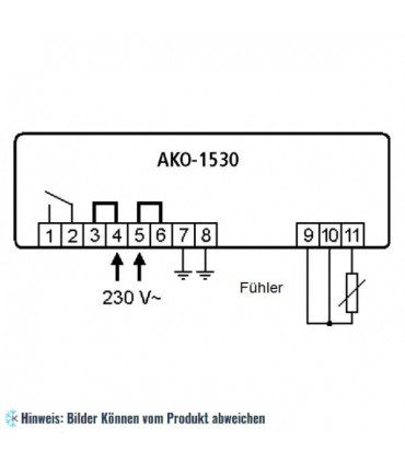 Kühlstellenregler AKO 1530, 1R 230V IP65 600 - nicht lieferbar, ersetzt durch Nachfolger