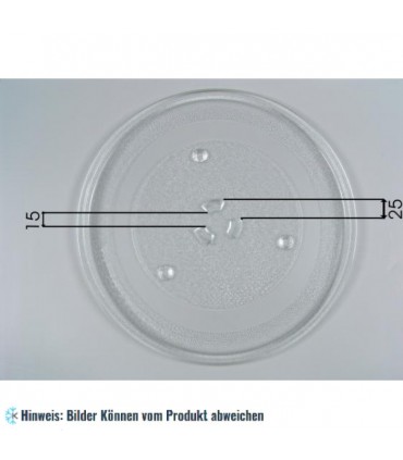Glasteller für Mikrowellen - Model B - Ø 255 mm