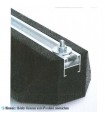 Bodenkonsole 600x180x95 mm, Traglast 450 kg pro Fuß, schwarzes Gummi, inkl. 2 Befestigungssätze