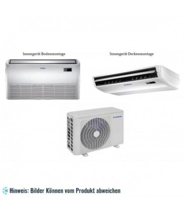 Decken-Boden Klimaanlage Set KAISAI, R32, KUE-24HRG32 (Innengerät + Außengerät), A ++, 7,0/7,6 kW