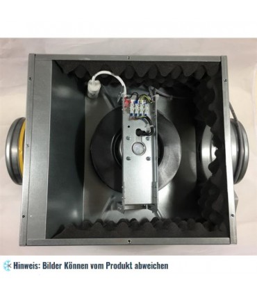 Radialrohrventilator KSB 200, 730 m3/h, flüsterleise, mit schall- und wärmeisoliertem Gehäuse