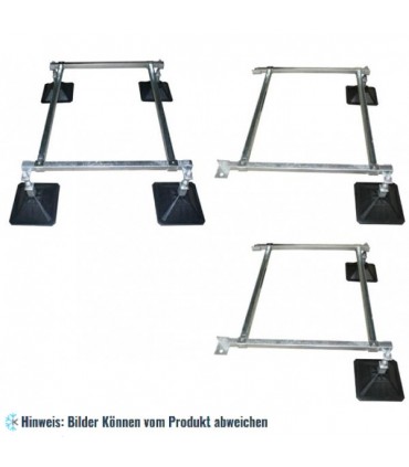 Flachdachkonsole 3000x1300 mm, StrutFoot-6, Traglast 1400 kg, 8 Stützfüße, 6 Gleitarme