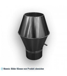 Deflektorhaube rund mit Drahtgitter NW100-315 mm