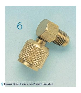 Adapter 90° Winkel, 1/4"SAE x 1/4"SAE Drehverbindung WIGAM RG090
