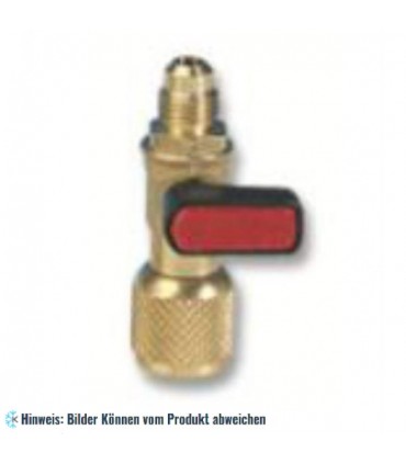 Kältemittelflaschenventil für R32 1L Kältemittelflaschen, 1/2 16 ACME SX x 5/16" SAE m, Wigam 121RGAS-5-WIG