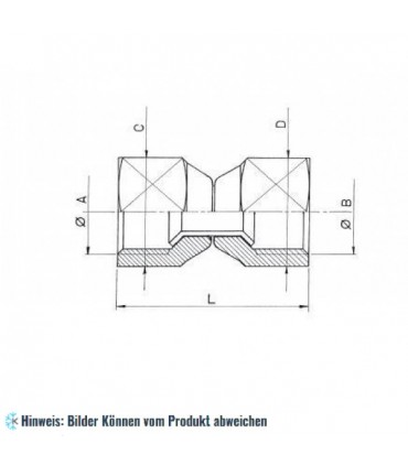 Bördelmutter / Überwurfmutter Gewinde 1/4"SAE Lochgröße 6,35 mm (1/4") WIGAM NS4-4