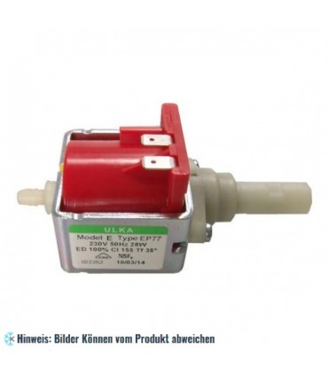 Pumpe ULKA EP 77-28 W, Plastik, Anschlussfahnen, Befestigungsplatte