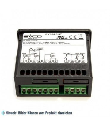 Kühlstellenregler EVCO - EV3B23N7 230V, 2Hp/8A/5A, ohne Fühler