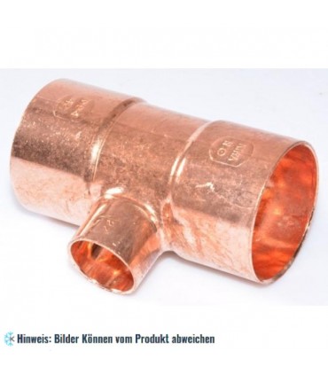 Kupfer T-Stück reduziert i/i/i 42-22-42 mm, 5130