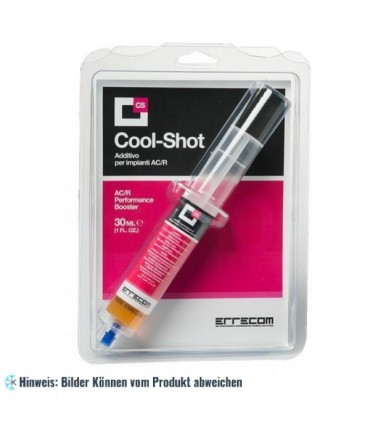 Cool Shot Leistungsverstärker 60 ml Kartusche mit 1/4" & 5/16" SAE Adapter für KFZ Kälte- und Klimaanlagen
