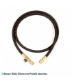 Füllschlauch "HD" 150cm schwarz 5/16" SAE mit Absperrventil, Anschlüsse gerade x gerade WIGAM V/HDSS/5-5/60