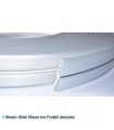 Flexibler Kunststoffstoßfänger,, 80 mm, RAL 9006,