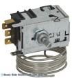 THERMOSTAT DANFOSS 077B0220, 4C, Kapillarrohr 1200mm, wärme +3,5/-1 kälte -7/-13°C, 250V 6A - halbmondförmiger Stift 6x4,6 mm