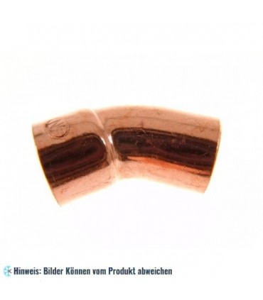 Kupferbogen 45° a/i 108 mm, 5040