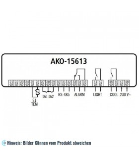 Kühlstellenregler AKO 15613, 3R230V Wandmontage