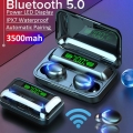 Bluetooth 5.0 Wireless Stereo TWS-Headsets Touch Kopfhörer In-Ear Headset Kopfhörer + 3500mah Ladebox+4x Ohrkappe,Schwarz,Für Hu
