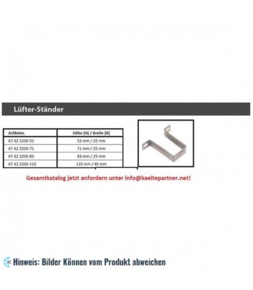 Halterung 71 mm - 25 mm