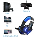 Alamro Gaming headset für PS4, 3.5mm Surround Sound mit Mikrofon, LED-Licht, Kopfhörer für Laptop, Xbox one, PC, Smartphone