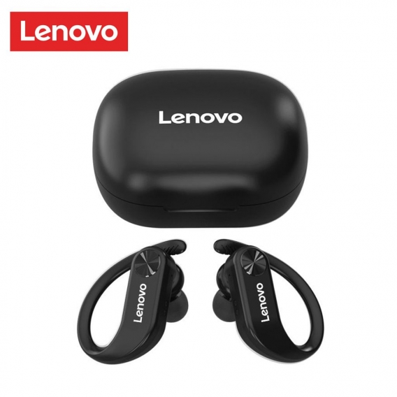 Lenovo LP7 Bluetooth 5.0 TWS Ohrhoerer Echte kabellose Kopfhoerer mit Doppelmikrofon Ohrhaken Kopfhoerer Twins Sports Headset La