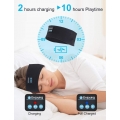 Bluetooth Kopfhörer Stirnband Schlafkopfhörer Schweißbänder Musik Sport Headset mit Mikrofon integrierte Lautsprecher für Laufen
