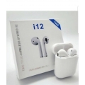 i12 TWS Bluetooth-Kopfhörer mit Mic Touch Control-Ladekoffer Kompatibel mit iPhone Android