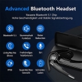 Bluetooth Headset mit Mikrofon,für Fahren/Business/Büro, Kompatibel mit Alle Smartphones und Tablets