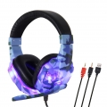 SY830MV Gaming Headset 3,5 mm Kabel Noise Cancelling E-Sport-Kopfhörer mit Mikrofon LED-Licht AUX + USB