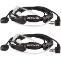 Retevis Funkgerät Kehlkopfmikrofon Headset 2-pin Kopfhörer Ohrhörer Kompatibel mit Walkie Talkie RT24 RT27 RT22 RT21 RT28 RT81 R