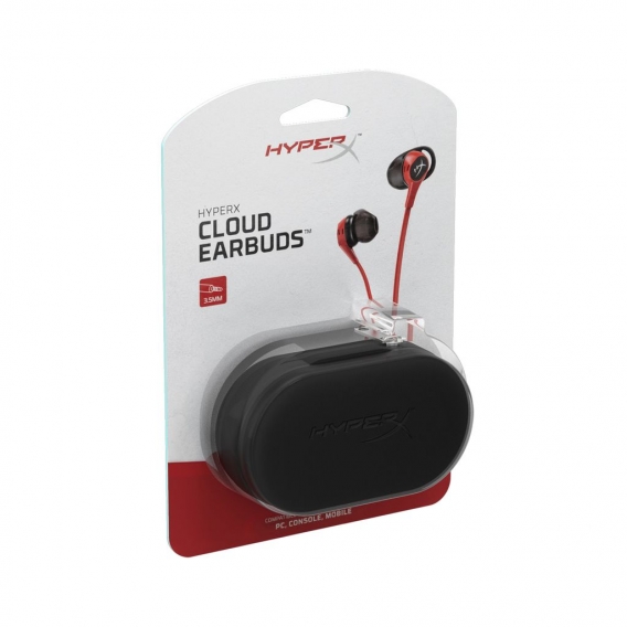 HyperX Cloud Earbuds, Verkabelt, im Ohr, Binaural, Im Ohr, 20 - 20000 Hz, Schwarz, Rot