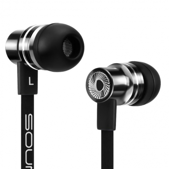 deleyCON SOUNDSTERS S16 - Ohrhörer Kopfhörer - In-Ear Kopfhörersystem mit Vollmetallgehäuse - Lärmdämmendes Gehäuse - Schwarz