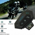 BT-12 Intercom Motorrad-Kopfhörer, FM GPS Bluetooth Motorradhelm-Headset,Unterstützung der Automatischen Antwortfunktion