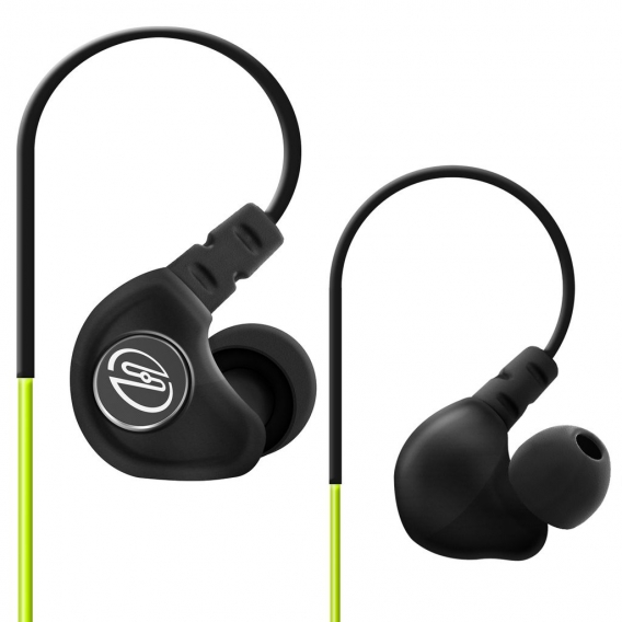 deleyCON SOUNDSTERS S19 In-Ear Sport-Kopfhörer - 3,5mm Klinken Stecker abgewinkelt - einstellbare Over-Ear Bügel - verschlaufung