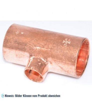Kupfer T-Stück reduziert i/i/i 35-18-35 mm, 5130