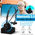 Hizek Kabellos Fahrer Freisprech-Kopfhörer bluetooth leicht professionell PC-und Funk-Headset Wireless mit Mikrofon