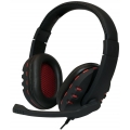 LogiLink USB Headset High Quality mit Mikrofon schwarz/rot